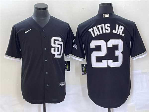 Men%27s San Diego Padres #23 Fernando Tatis Jr. Black Cool Base Stitched Baseball Jersey